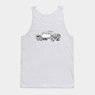 VelociRaptor Truck Wireframe Tank Top